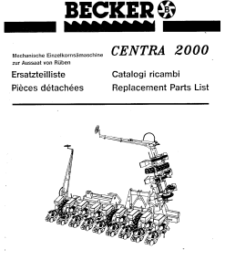 Becker Centra_2000 Parts manual catalog PDF Download