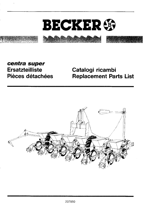 Becker Centra_Super Parts manual catalog PDF Download