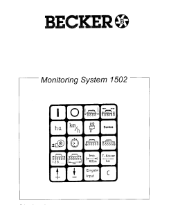 Becker Monitor_1502 Parts manual catalog PDF Download