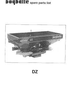 Bogballe DZ Parts manual catalog PDF Download
