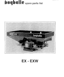 Bogballe EX_EXW Parts manual catalog PDF Download
