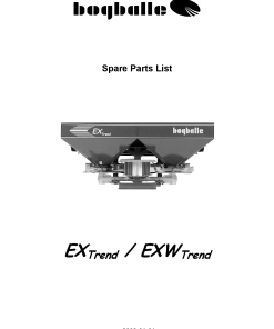 Bogballe EX_EXW_Trend Parts manual catalog PDF Download