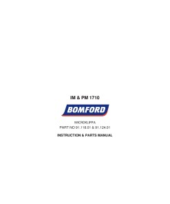 Bomford Microklippa Parts manual catalog PDF Download