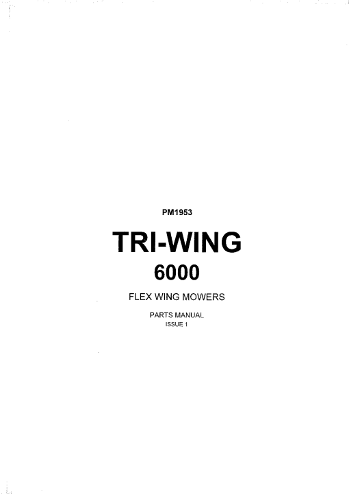 Bomford Tri-Wing_6000 Parts manual catalog PDF Download