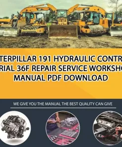 Caterpillar 191 Hydraulic Control Serial 36F Repair Service Workshop Manual PDF Download