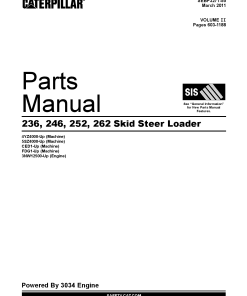 Caterpillar 236_246_252_262_II Skid_steer_loader Parts manual catalog PDF Download