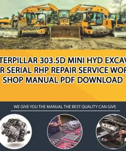 Caterpillar 303.5D Mini Hyd Excavator Serial RHP Repair Service Workshop Manual PDF Download