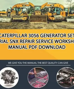 Caterpillar 3056 Generator Set Serial SNX Repair Service Workshop Manual PDF Download