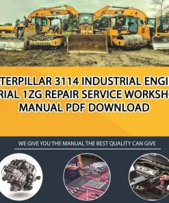 Caterpillar 3114 Industrial Engine Serial 1ZG Repair Service Workshop Manual PDF Download
