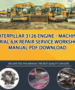 Caterpillar 3126 Engine - Machine Serial 6JK Repair Service Workshop Manual PDF Download