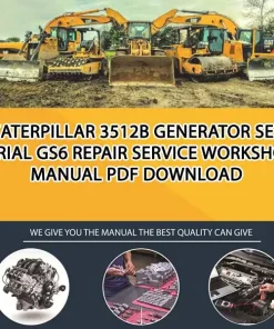 Caterpillar 3512B Generator Set Serial GS6 Repair Service Workshop Manual PDF Download