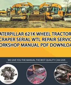 Caterpillar 621K Wheel Tractor-Scraper Serial WTL Repair Service Workshop Manual PDF Download