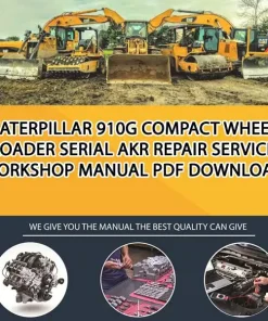 Caterpillar 910G Compact Wheel Loader Serial AKR Repair Service Workshop Manual PDF Download