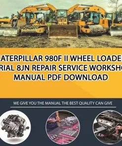 Caterpillar 980F Ii Wheel Loader Serial 8JN Repair Service Workshop Manual PDF Download