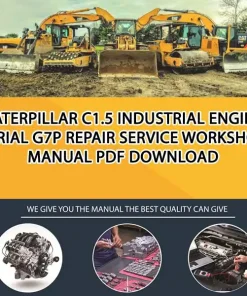 Caterpillar C1.5 Industrial Engine Serial G7P Repair Service Workshop Manual PDF Download