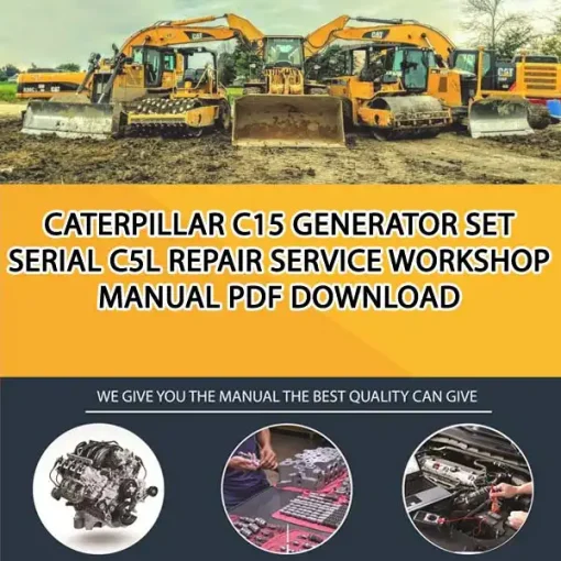 Caterpillar C15 Generator Set Serial C5L Repair Service Workshop Manual PDF Download