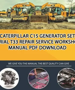 Caterpillar C15 Generator Set Serial T33 Repair Service Workshop Manual PDF Download