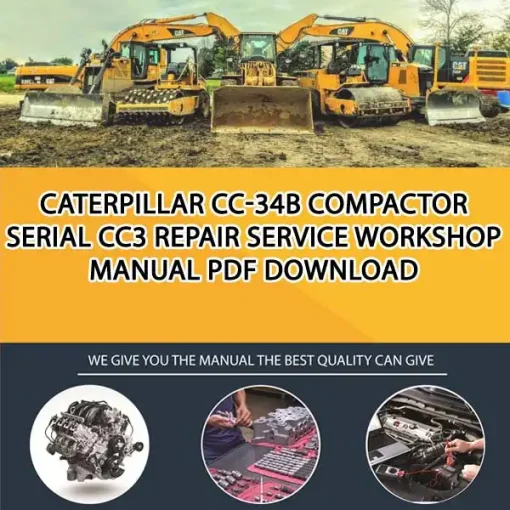 Caterpillar Cc-34B Compactor Serial CC3 Repair Service Workshop Manual PDF Download