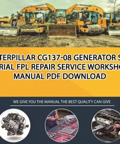 Caterpillar Cg137-08 Generator Set Serial FPL Repair Service Workshop Manual PDF Download