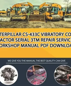 Caterpillar Cs-433C Vibratory Compactor Serial 3TM Repair Service Workshop Manual PDF Download