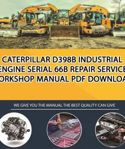 Caterpillar D398B Industrial Engine Serial 66B Repair Service Workshop Manual PDF Download