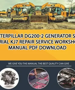 Caterpillar Dg200-2 Generator Set Serial KJ7 Repair Service Workshop Manual PDF Download