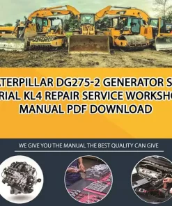 Caterpillar Dg275-2 Generator Set Serial KL4 Repair Service Workshop Manual PDF Download