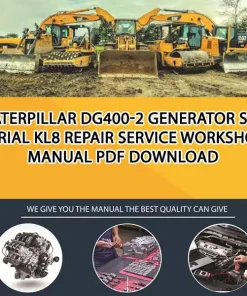 Caterpillar Dg400-2 Generator Set Serial KL8 Repair Service Workshop Manual PDF Download