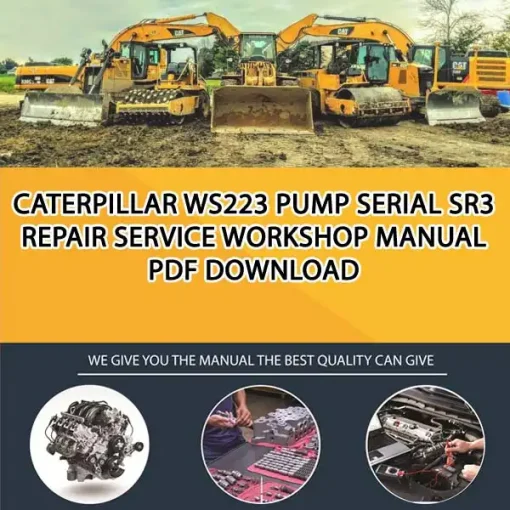 Caterpillar Ws223 Pump Serial SR3 Repair Service Workshop Manual PDF Download