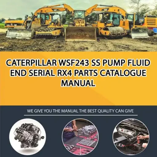 Caterpillar Wsf243 Ss Pump Fluid End Serial RX4 Parts Catalogue Manual