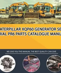 Caterpillar Xqp60 Generator Set Serial PR6 Parts Catalogue Manual