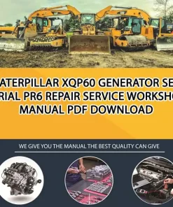 Caterpillar Xqp60 Generator Set Serial PR6 Repair Service Workshop Manual PDF Download
