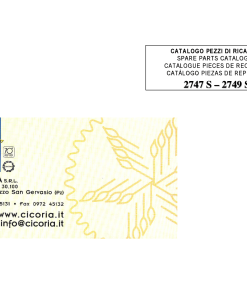 Cicoria 2747_2749 Parts manual catalog PDF Download