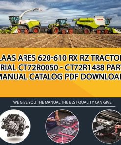 Claas Ares 620-610 Rx Rz Tractors Serial Ct72R0050 - Ct72R1488 Parts Manual Catalog Pdf Download