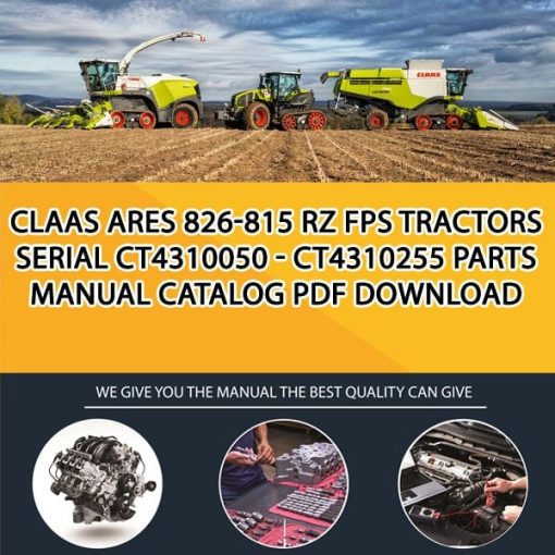 Claas Ares 826-815 Rz Fps Tractors Serial Ct4310050 - Ct4310255 Parts Manual Catalog Pdf Download