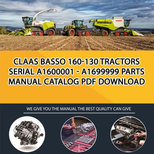 Claas Basso 160-130 Tractors Serial A1600001 - A1699999 Parts Manual Catalog Pdf Download