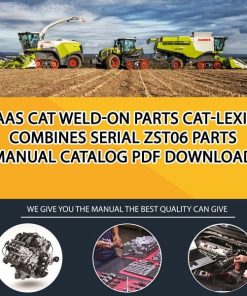 Claas Cat Weld-On Parts Cat-Lexion Combines Serial Zst06 Parts Manual Catalog Pdf Download