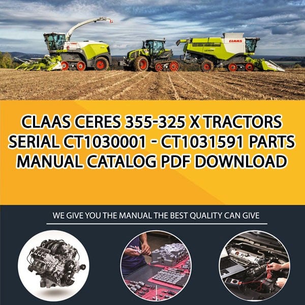 Claas Ceres 355-325 X Tractors Serial Ct1030001 - Ct1031591 Parts Manual Catalog Pdf Download