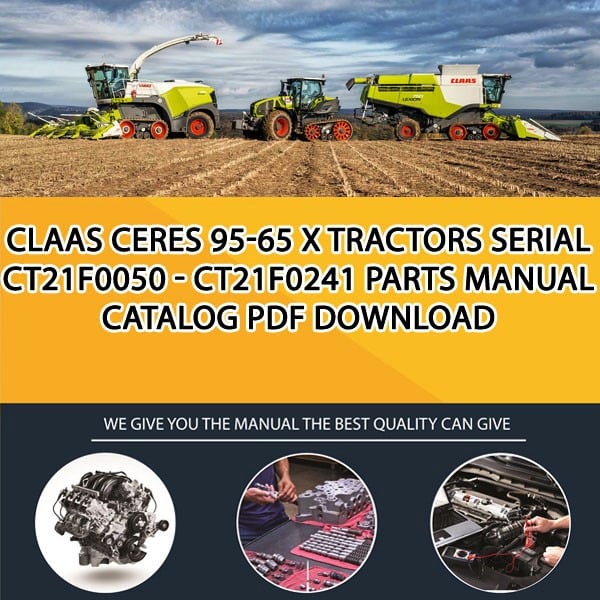 Claas Ceres 95-65 X Tractors Serial Ct21F0050 - Ct21F0241 Parts Manual Catalog Pdf Download
