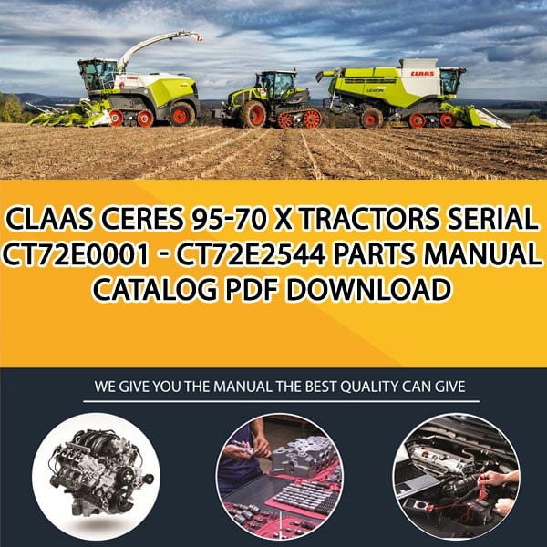 Claas Ceres 95-70 X Tractors Serial Ct72E0001 - Ct72E2544 Parts Manual Catalog Pdf Download