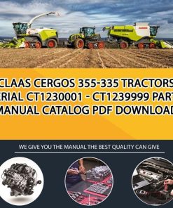 Claas Cergos 355-335 Tractors Serial Ct1230001 - Ct1239999 Parts Manual Catalog Pdf Download