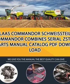Claas Commandor Schweissteile Commandor Combines Serial Zst10 Parts Manual Catalog Pdf Download