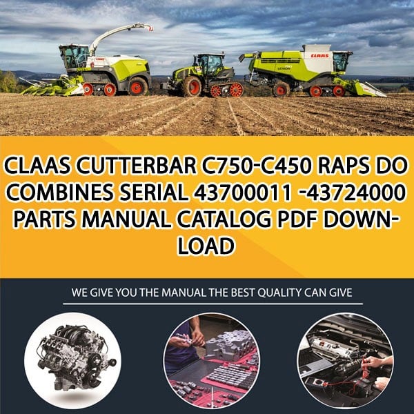 Claas Cutterbar C750-C450 Raps Do Combines Serial 43700011 -43724000 Parts Manual Catalog Pdf Download