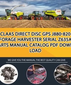 Claas Direct Disc Gps J880-820 Forage Harvester Serial Z635A Parts Manual Catalog Pdf Download
