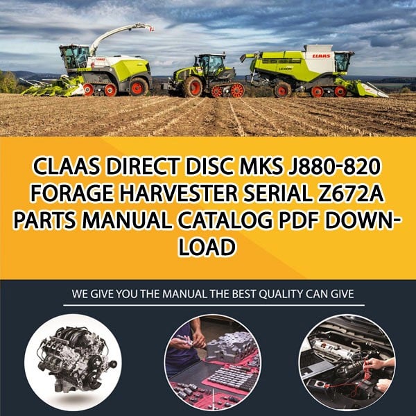 Claas Direct Disc Mks J880-820 Forage Harvester Serial Z672A Parts Manual Catalog Pdf Download