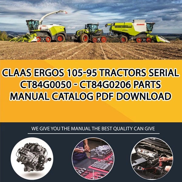 Claas Ergos 105-95 Tractors Serial Ct84G0050 - Ct84G0206 Parts Manual Catalog Pdf Download