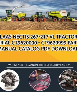 Claas Nectis 267-217 Vl Tractors Serial Ct9620000 - Ct9629999 Parts Manual Catalog Pdf Download