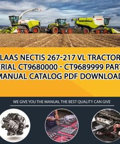 Claas Nectis 267-217 Vl Tractors Serial Ct9680000 - Ct9689999 Parts Manual Catalog Pdf Download