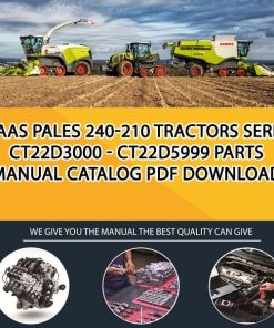 Claas Pales 240-210 Tractors Serial Ct22D3000 - Ct22D5999 Parts Manual Catalog Pdf Download