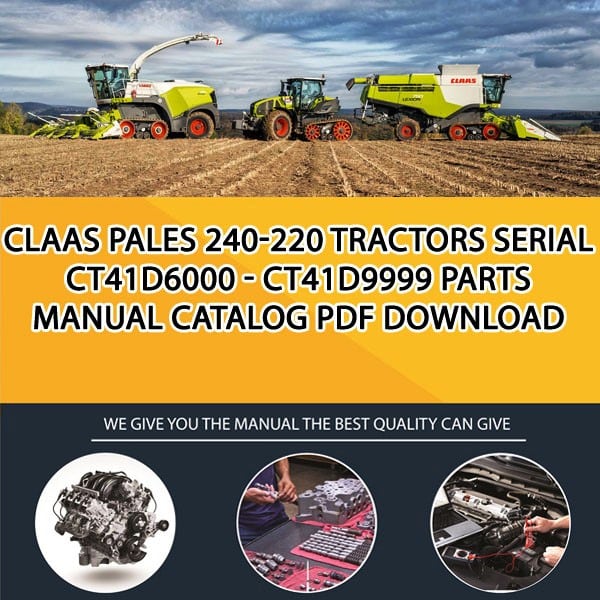 Claas Pales 240-220 Tractors Serial Ct41D6000 - Ct41D9999 Parts Manual Catalog Pdf Download
